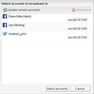 Broadcast Channels Account Sections
