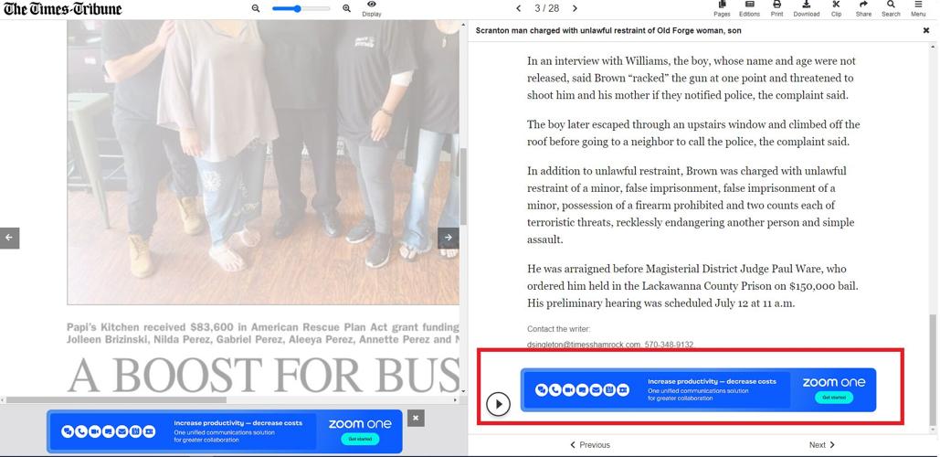 e-Edition Bottom of Storyview