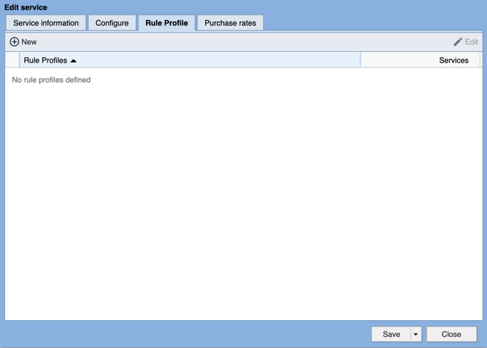 Rule Profile tab