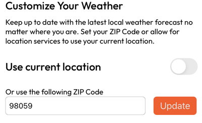 Customize Weather