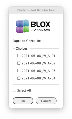 Pages to Check In