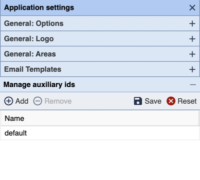 Business Directory Application Settings Manage auxiliary IDs