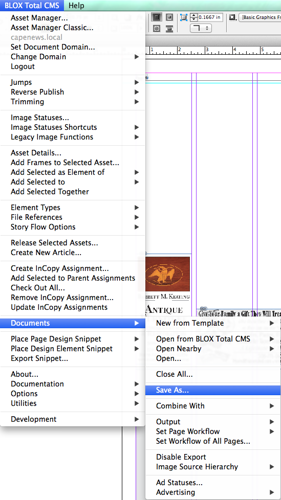 Selecting Save As...
