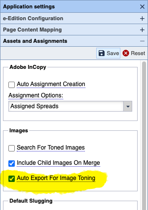 Auto Export For Image Toning