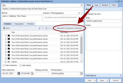 Switch to Dynamic Collection