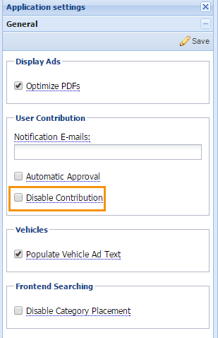 Disable Contributions