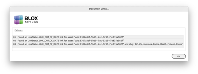 Document Check In with Out of Date Assets
