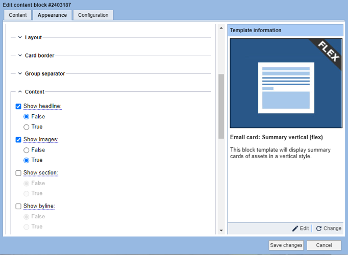 Email Card: Hide Headline