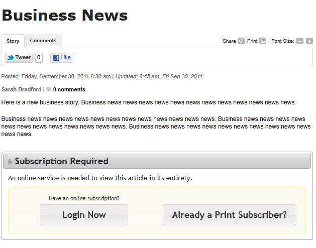 front end | subscription | community