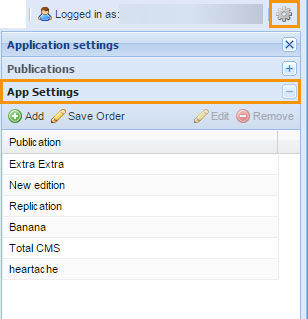Application settings App Settings