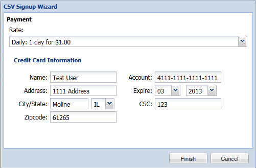 payment | csv signup wizard | subscription | community