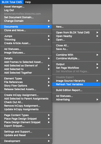 Refresh Text Variables