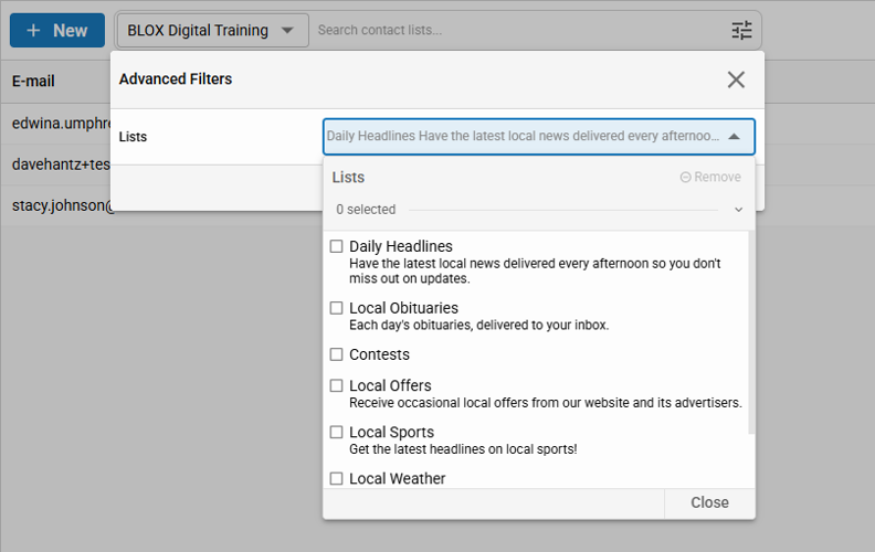 Email Reach: Search