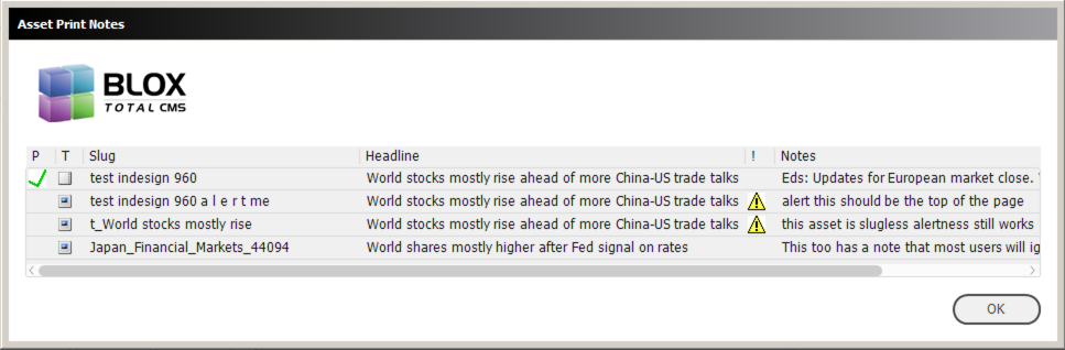 Show All Asset Notes