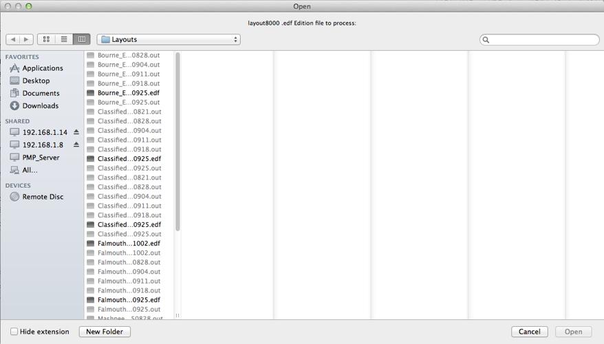 Select a .edf Edition File