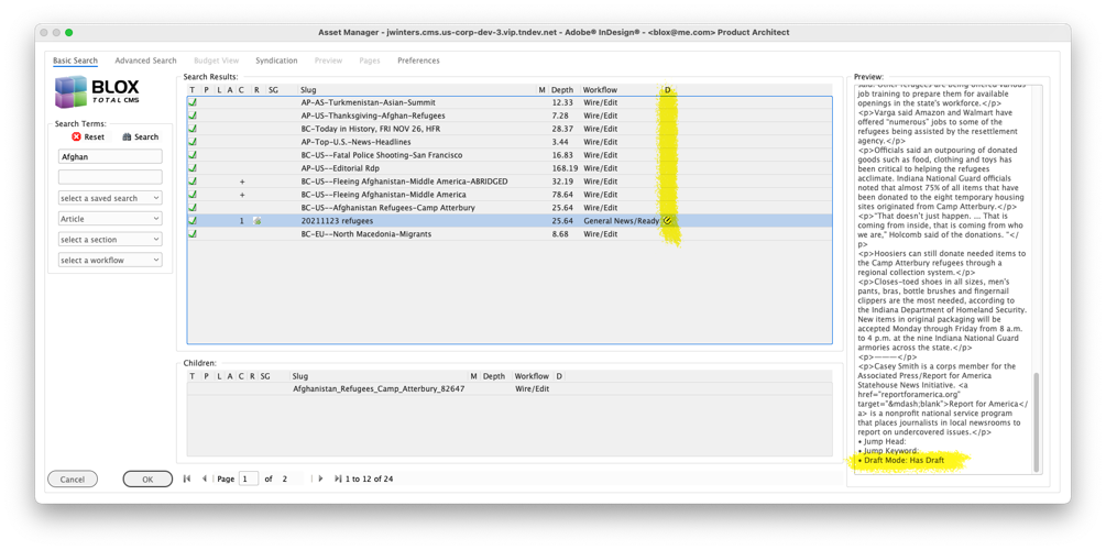 3550 Asset Manager Search Results with Draft Mode.png