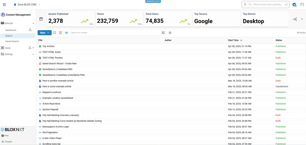 Content Management Search