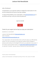 How do I send a test of a Subscription email?
