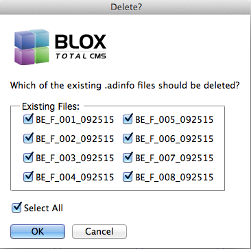 Replacing Existing AdInfo files