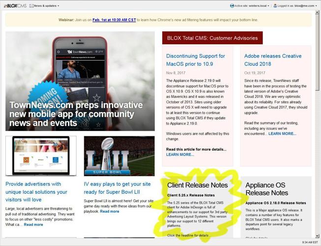 News & Update's Client Release Notes