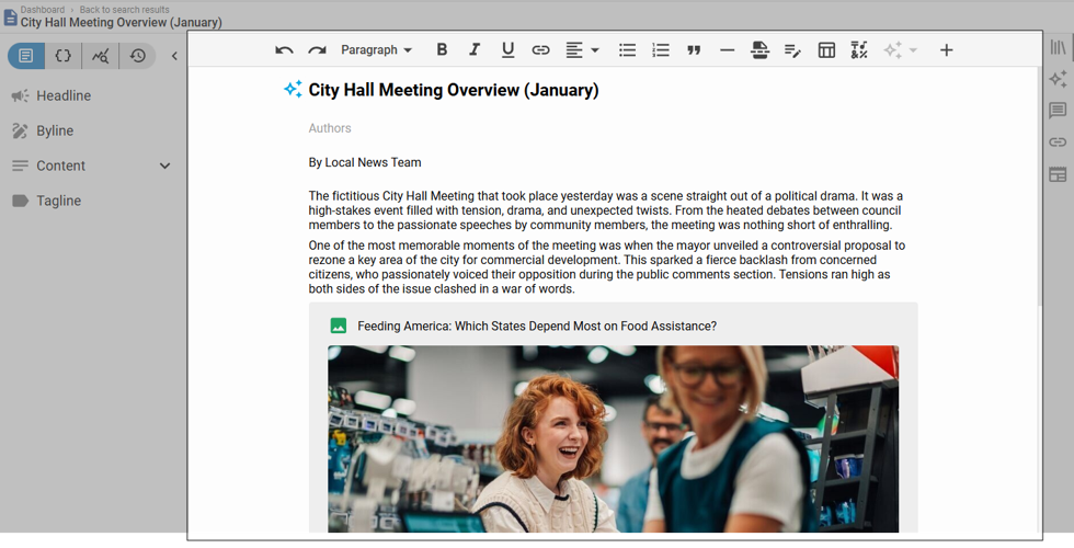 Article Content Panel