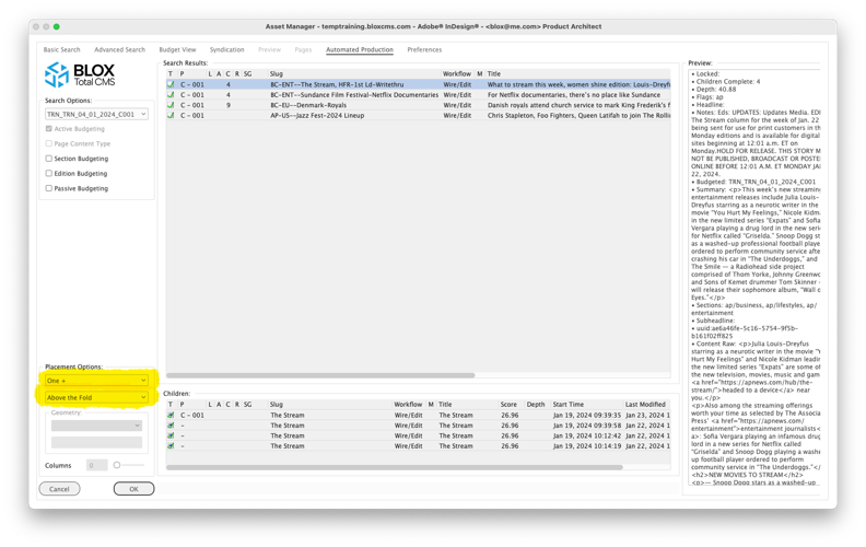 Automated Production User Mode