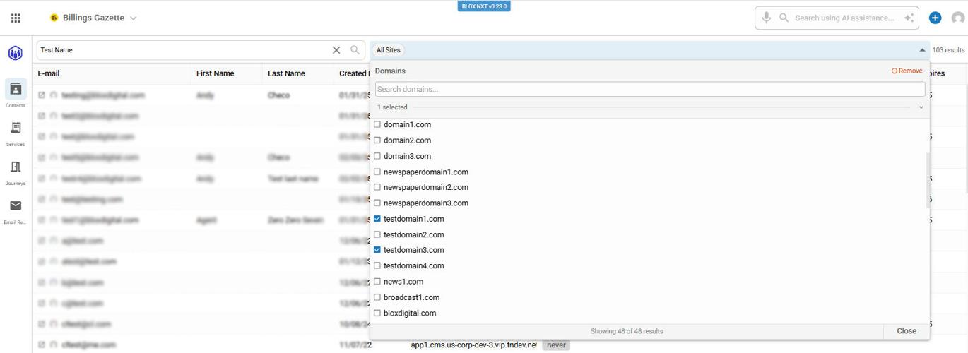 Multi-Site Search Bar