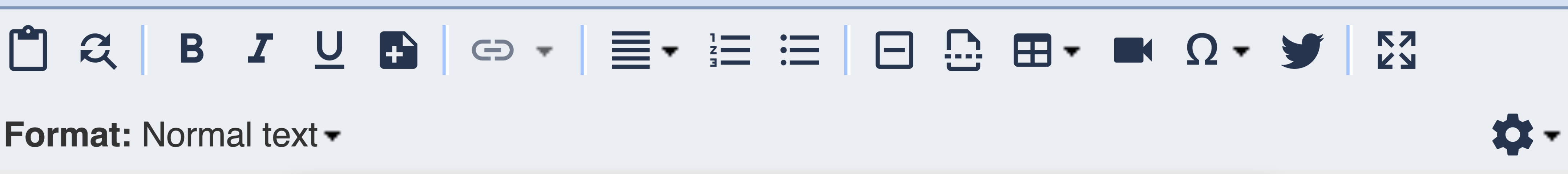 WYSIWYG Toolbar