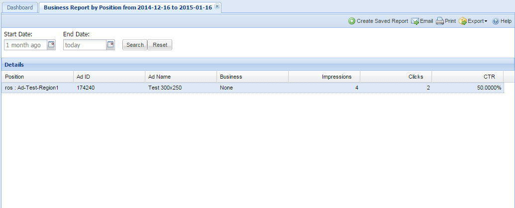 Business Report by Position