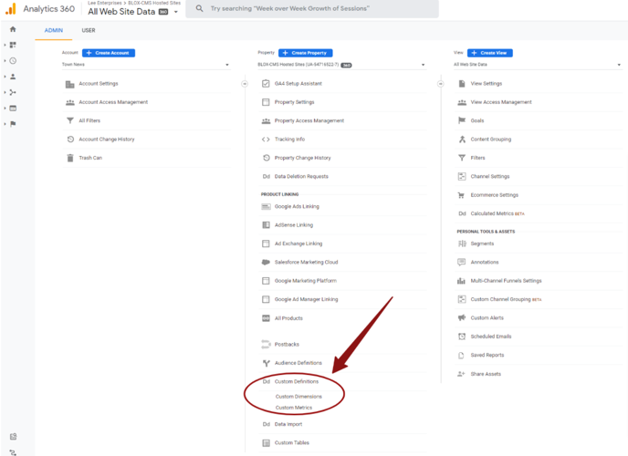Create custom dimension