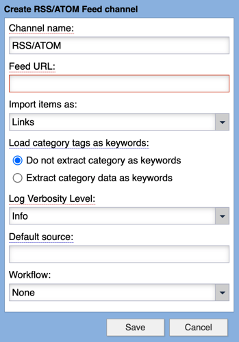 RSS or ATOM Syndication Channel