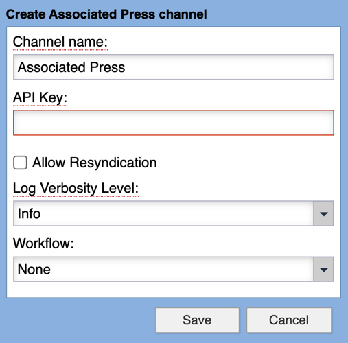 Associated Press Syndication Channel