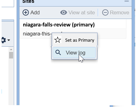 Primary Site tag