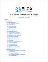 BLOX CMS Data Import & Export