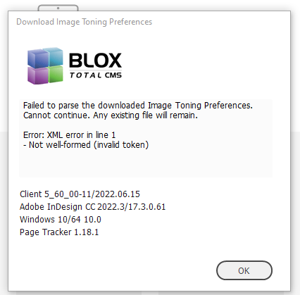 3875 Image Toning Preferences Parsing Error