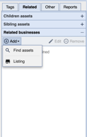 How do I add a related business to a listing?