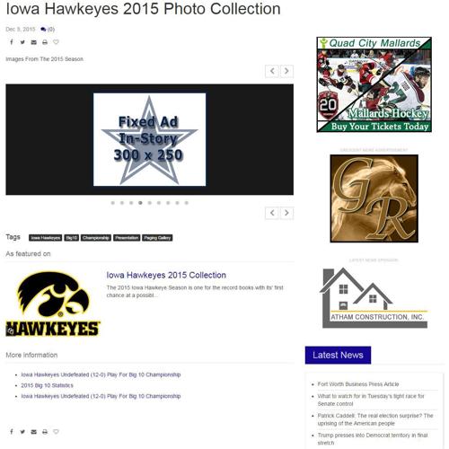 paging gallery ad front end