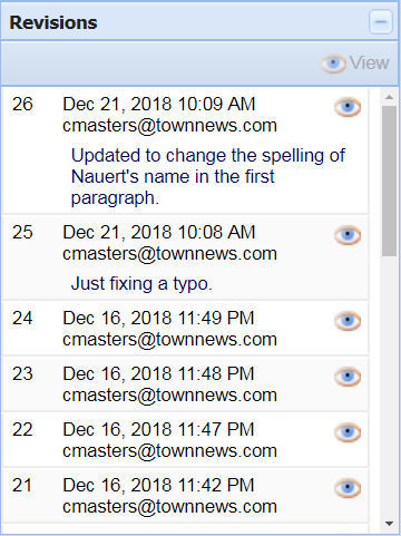 View important notes in the revision history