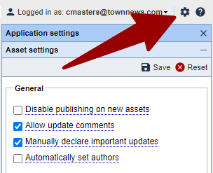 Application settings