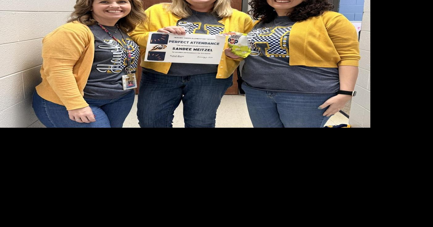 Teachers recognized for perfect attendance