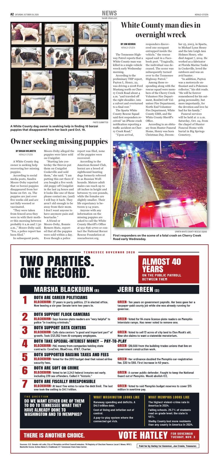 Page A01 | e-Edition | herald-citizen.com
