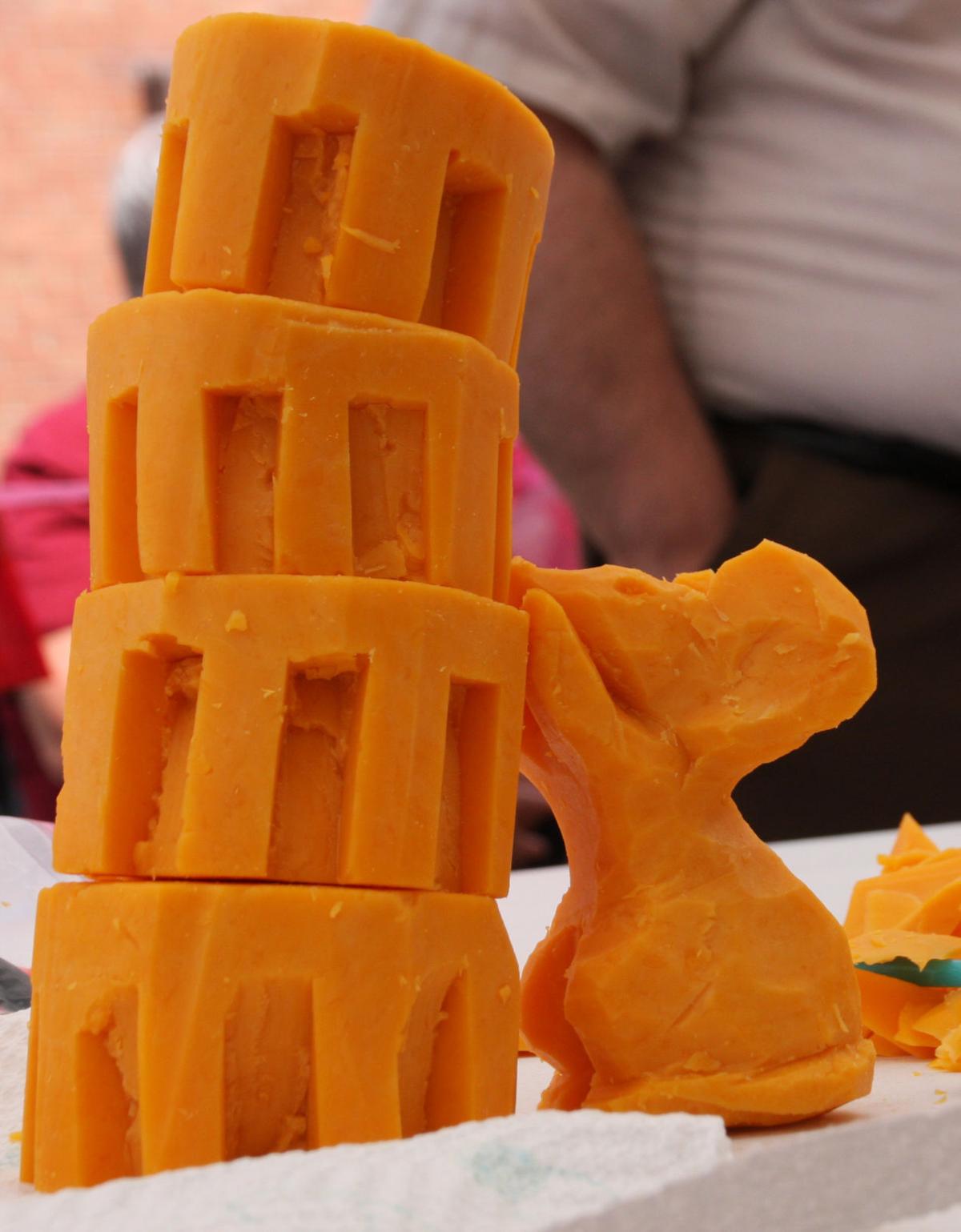 Leaning Tower of Cheesa aces Arthur Cheese Festival