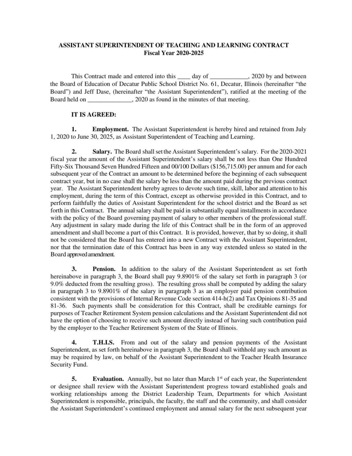 Decatur Teachers Union Opposes Contract Extension For Assistant Superintendent Jeff Dase Education Herald Review Com