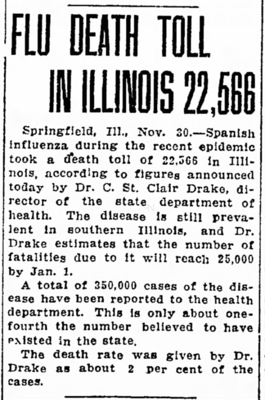 102 years ago, focus in Decatur region was another another pandemic