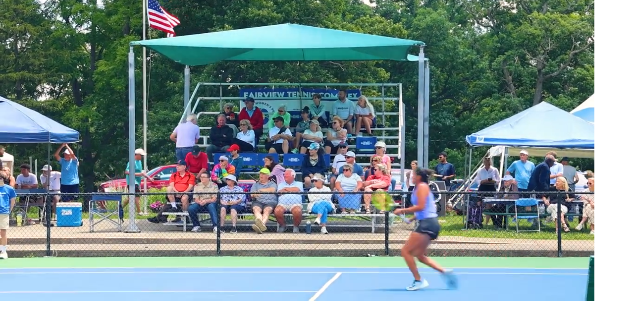 Lea Ma and Madison Brengle compete in Illinois Women's Pro Tennis Championships