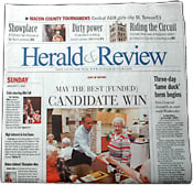 Herald and Review from Decatur, Illinois - ™