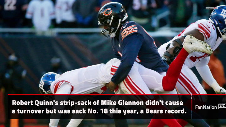 Quinn sets Bears season sacks record in 29-3 rout of Giants