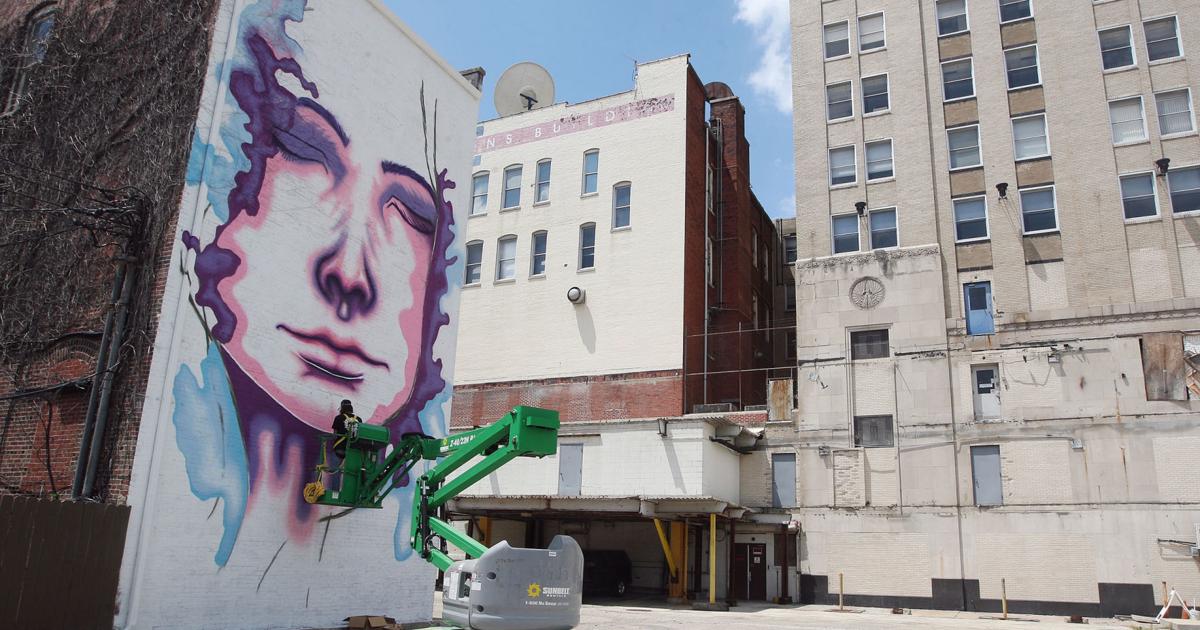 New Mural Decatur Square Downtown Decatur's newest mural emerges in watercolor pastels