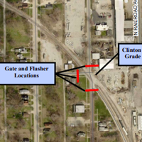 Decatur Bypass Map Three-way Decatur intersection sliced in half by rail crossing to get ...