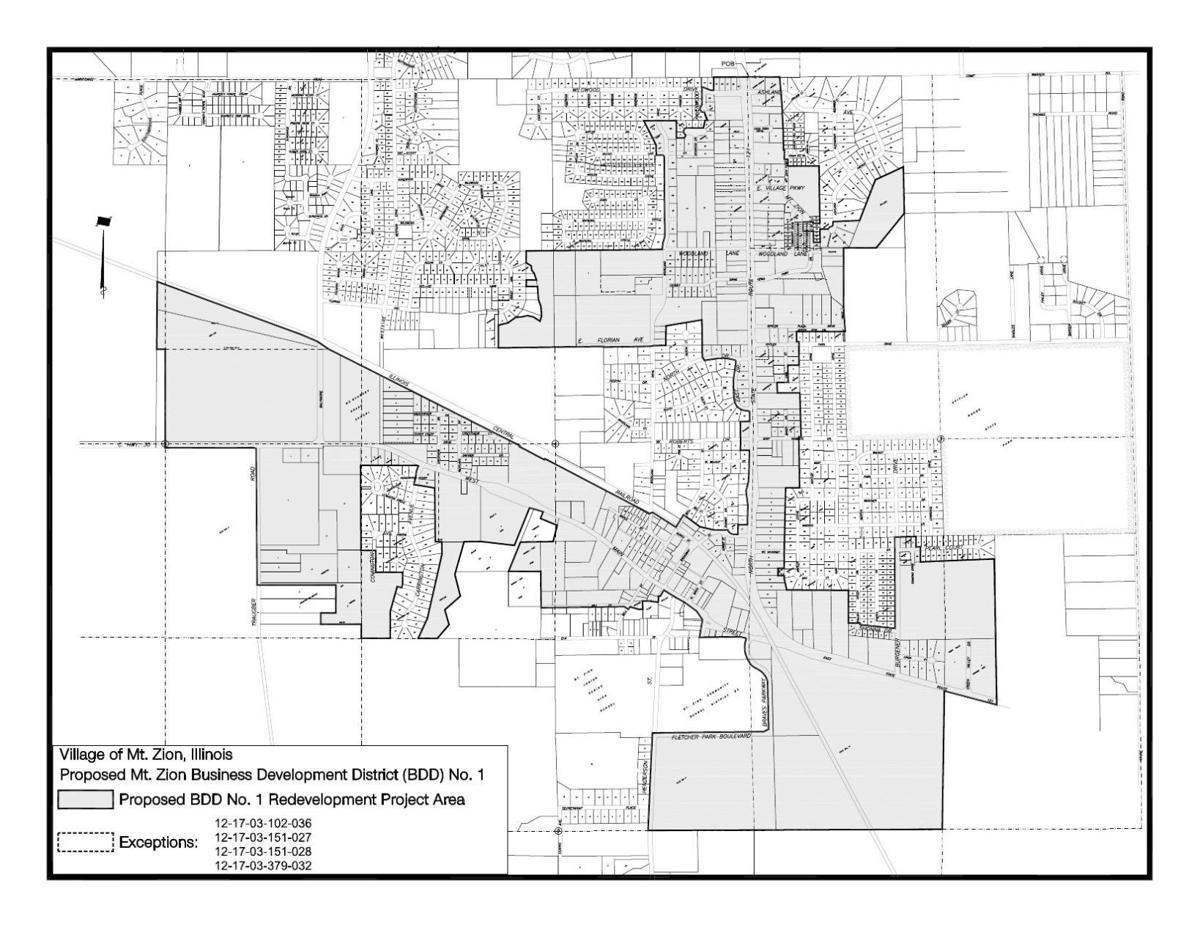 Mount Zion business development district map